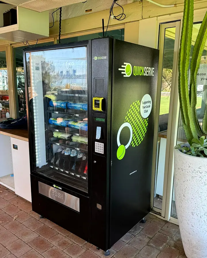 QuickServe machine at Applecross Tennis Club
